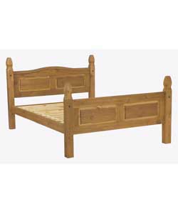 Unbranded Puerto Rico Dark Rustic Double Bed - Frame Only