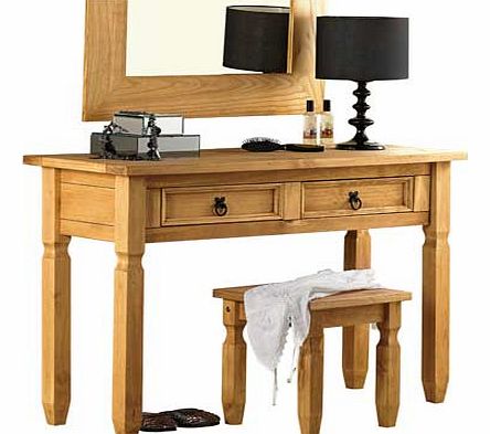 Unbranded Puerto Rico Dressing Table and Stool -Pine