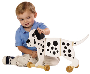 Pull-Along Pals - Spotty the Dog Pull-along articulated animal. The rubber connectors between the wo