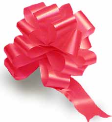Pullbow - 1.25inch - Red - Pack of 30