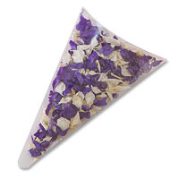 purple and ivory delphinium petals - sachet
