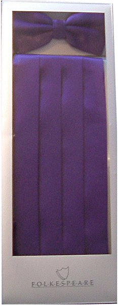 Purple Cummerbund / Bow Tie Set