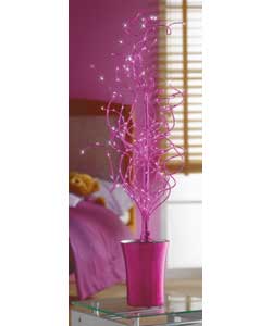 Fibre optic twig tree with 34 vibrant shiny purple