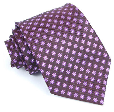 Unbranded Purple Flowers Silk Tie