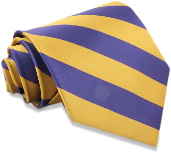 Unbranded Purple Gold D/Stripe Tie
