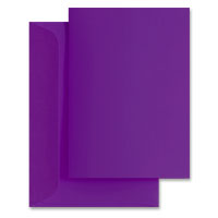 purple invitations and envelopes