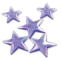 purple iridescent star confetti