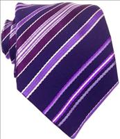 Unbranded Purple Pencil Stripe Necktie by Timothy Everest