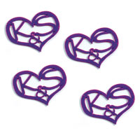 purple personalised metallic confetti
