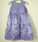 Purple Sequin Flower Party Dress - 5/6 yrs