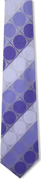 Purple Silver Circles Tie
