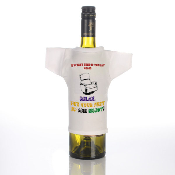 Unbranded Put Your Feet Up Wine Bottle T-Shirt