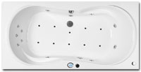 Stratos Duo Platinum 1800 x 900mm Whirlpool Bath