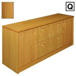 (Q) Scandinavian Real Wood Veneer Credenza Unit - Teak