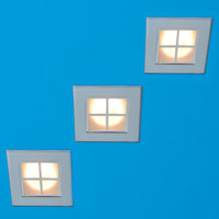 Quasar Glass Window Downlight 50W 3 Pack Glass Brushed Chrome Finish