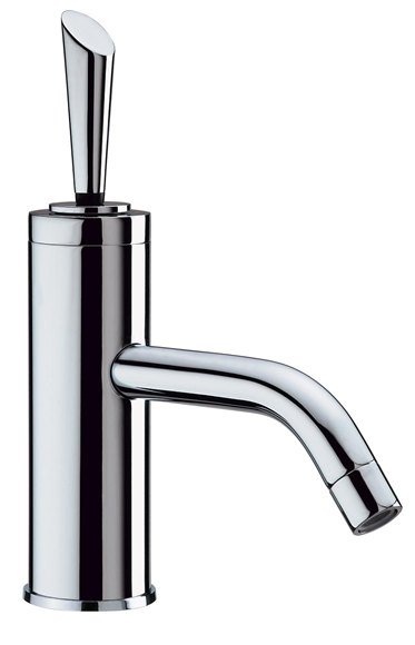 Basin mixer with funky down-turned spout suitable