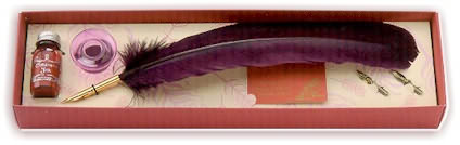 Unbranded Quill and Ink Set - Pink