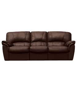 Unbranded Quinn Large Recliner Sofa - Chocolate