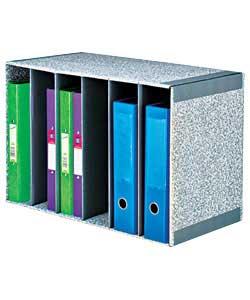 Versatile file storage.Will hold up to 6 lever arch files or 12 ring binders in either A4 or