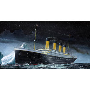 R.M.S. Titanic plastic kit from German specialists Revell. The Titanic achieved fame due to the trag