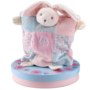 Kaloo comforter, made from soft cotton patchwork velour, which doubles as a hand puppet.
