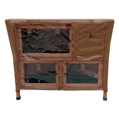 Rabbit Shack present Storm Breakers hutch covers, the innovative way to protect your rabbit and hutc