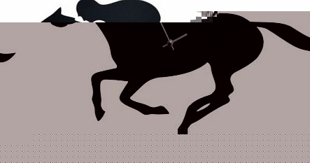 Unbranded Racehorse Clock with Moving Tail 4890CX