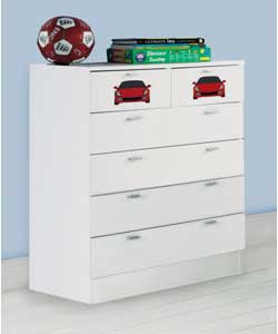 Unbranded Racing Car 4 Wide 2 Narrow Drawer Chest