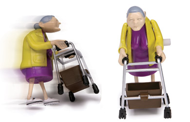 We do not condone the racing of actual elderly people. Hence the development of racing grannies. To 