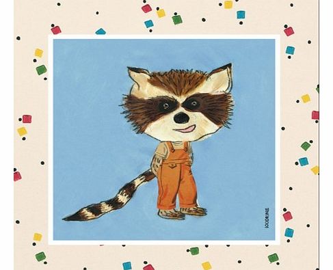 Unbranded Racoon Poster Multicoloured `One size