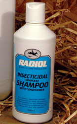 An insecticidal shampoo for killing and repelling flies.
