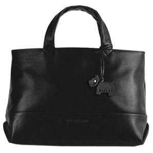 Leather grab bag with a lower reinforced portion e