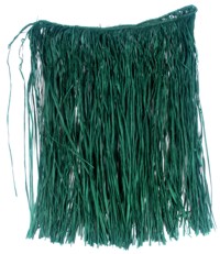 A dark green raffia skirt with a generous waist size.  It`s also a bit longer than our regular raffi