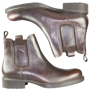 A County Chelsea boot from Jones Bootmaker. Features covered elastic gussets and pull up tab to aid 