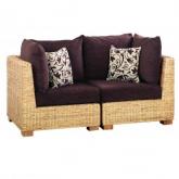 Unbranded Raffles 2 Seater Sofa - Chocolate and Floral
