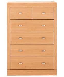 Raffles 4 Wide 2 Narrow Drawer Chest - Beech