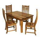 Raj Indian light 1.35 dining table with 4 chairs