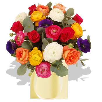 Unbranded Ranunculi and Roses - flowers