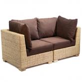 Unbranded Rattan Corner Chair - chocolate