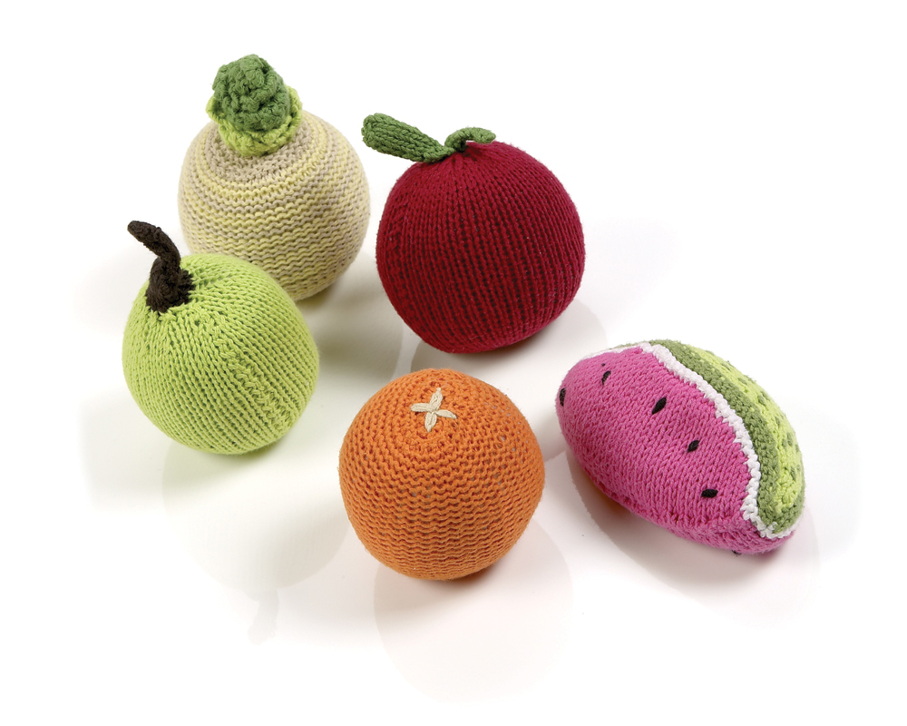 These adorable, hand-knitted, 100 cotton rattles will delight your baby, and if our experience is an