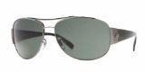 Ray Ban 3358 Sunglasses 004/58 GUNMETAL CRYSTAL GREEN POLARIZED 63/15 Large
