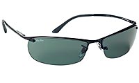 Ray-Ban Womens Half Black Metal Frame Sunglasses