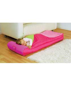 Comfy sleeping bag and air bed all in one.Ideal for sleepovers.Can be used in 3 positions for sittin