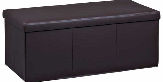 Unbranded Real Leather Extra Large Ottoman - Brown