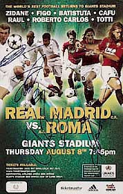 Real Madrid Vs Roma autographs
