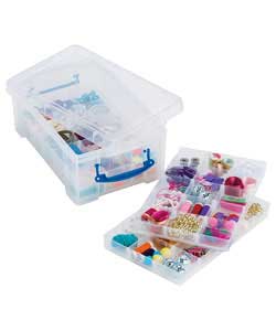 Unbranded Really Useful 9 Litre Hobby Box with 4 Organiser Trays