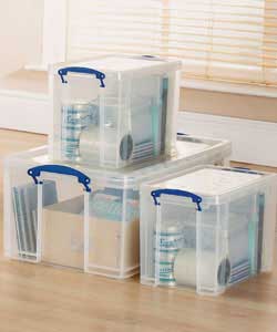 Unbranded Really Useful Boxes 1 x 64 Litre And 2 x 19 Litre