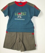 Rebel Shorts and T-shirt- Petrol Blue - 3/4 yrs