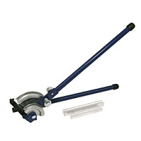 Light, portable and easy to use pipe bender for 15mm and 22mm diameter piping. No adjustments