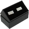 This pair of rectangle crystal and chrome cufflinks are a beautiful gift for him whatever the